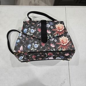 Floral Black Backpack